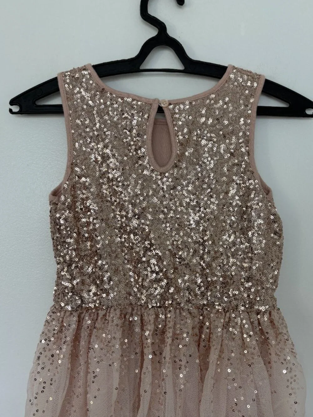 Gap Kids Blush Pink Sequin Tulle Sleeveless Dress Size M 8
